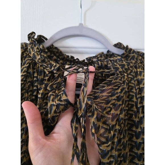 Zadig&Voltaire Tan Patterned Shirt M - Picture 10 of 12